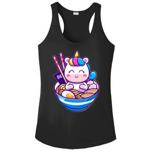 Cute Baby Unicorn Ramen Bowl Ladies PosiCharge Competitor Racerback Tank