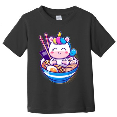 Cute Baby Unicorn Ramen Bowl Toddler T-Shirt