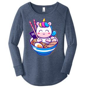 Cute Baby Unicorn Ramen Bowl Women's Perfect Tri Tunic Long Sleeve Shirt