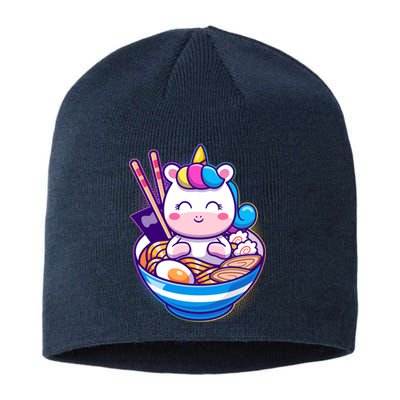 Cute Baby Unicorn Ramen Bowl Sustainable Beanie