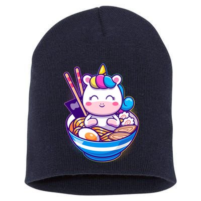 Cute Baby Unicorn Ramen Bowl Short Acrylic Beanie