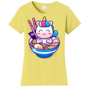 Cute Baby Unicorn Ramen Bowl Women's T-Shirt