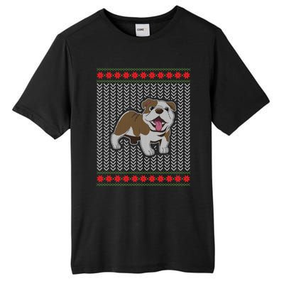 Cute Bulldog Ugly Christmas Funny Gift Design Tall Fusion ChromaSoft Performance T-Shirt