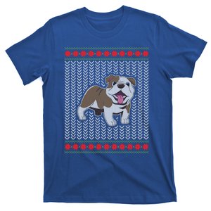 Cute Bulldog Ugly Christmas Funny Gift Design T-Shirt