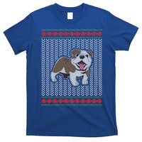 Cute Bulldog Ugly Christmas Funny Gift Design T-Shirt