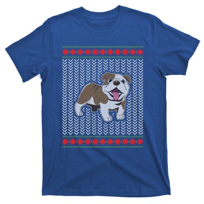 Cute Bulldog Ugly Christmas Funny Gift Design T-Shirt