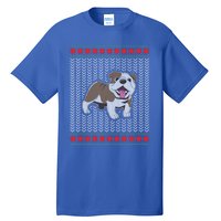 Cute Bulldog Ugly Christmas Funny Gift Design Tall T-Shirt