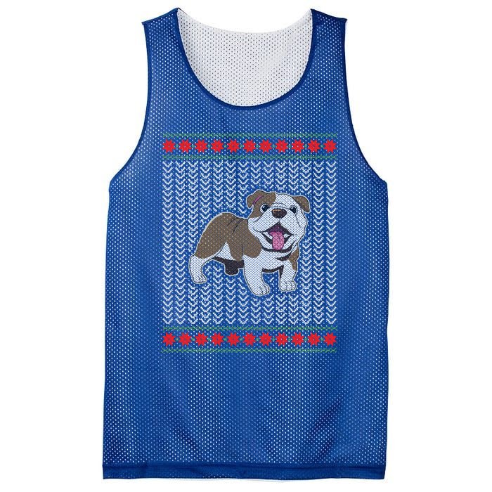 Cute Bulldog Ugly Christmas Funny Gift Design Mesh Reversible Basketball Jersey Tank