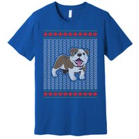 Cute Bulldog Ugly Christmas Funny Gift Design Premium T-Shirt