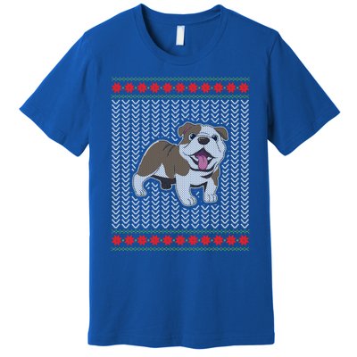 Cute Bulldog Ugly Christmas Funny Gift Design Premium T-Shirt