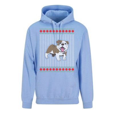 Cute Bulldog Ugly Christmas Funny Gift Design Unisex Surf Hoodie