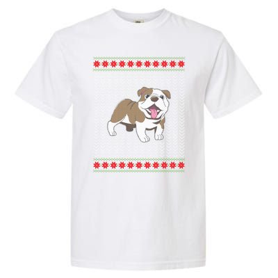 Cute Bulldog Ugly Christmas Funny Gift Design Garment-Dyed Heavyweight T-Shirt