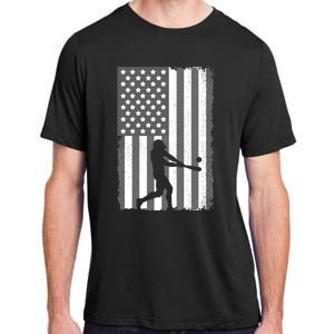 Cool Baseball Usa Player Us American Flag Meaningful Gift Adult ChromaSoft Performance T-Shirt