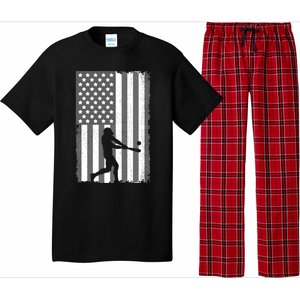 Cool Baseball Usa Player Us American Flag Meaningful Gift Pajama Set