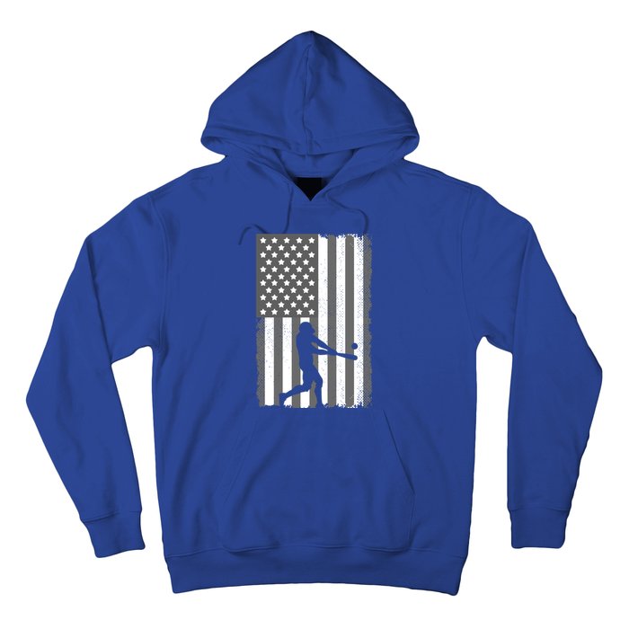 Cool Baseball Usa Player Us American Flag Meaningful Gift Hoodie