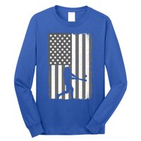 Cool Baseball Usa Player Us American Flag Meaningful Gift Long Sleeve Shirt