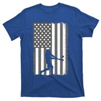 Cool Baseball Usa Player Us American Flag Meaningful Gift T-Shirt