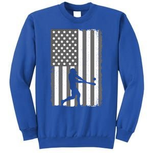 Cool Baseball Usa Player Us American Flag Meaningful Gift Tall Sweatshirt