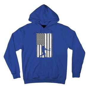 Cool Baseball Usa Player Us American Flag Meaningful Gift Tall Hoodie