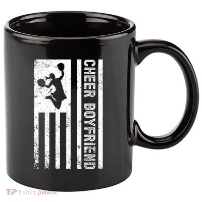 Cheer Boyfriend Us Flag Boyfriend Of A Cheerleader Boyfriend Gift 11oz C Handle Ceramic Mug