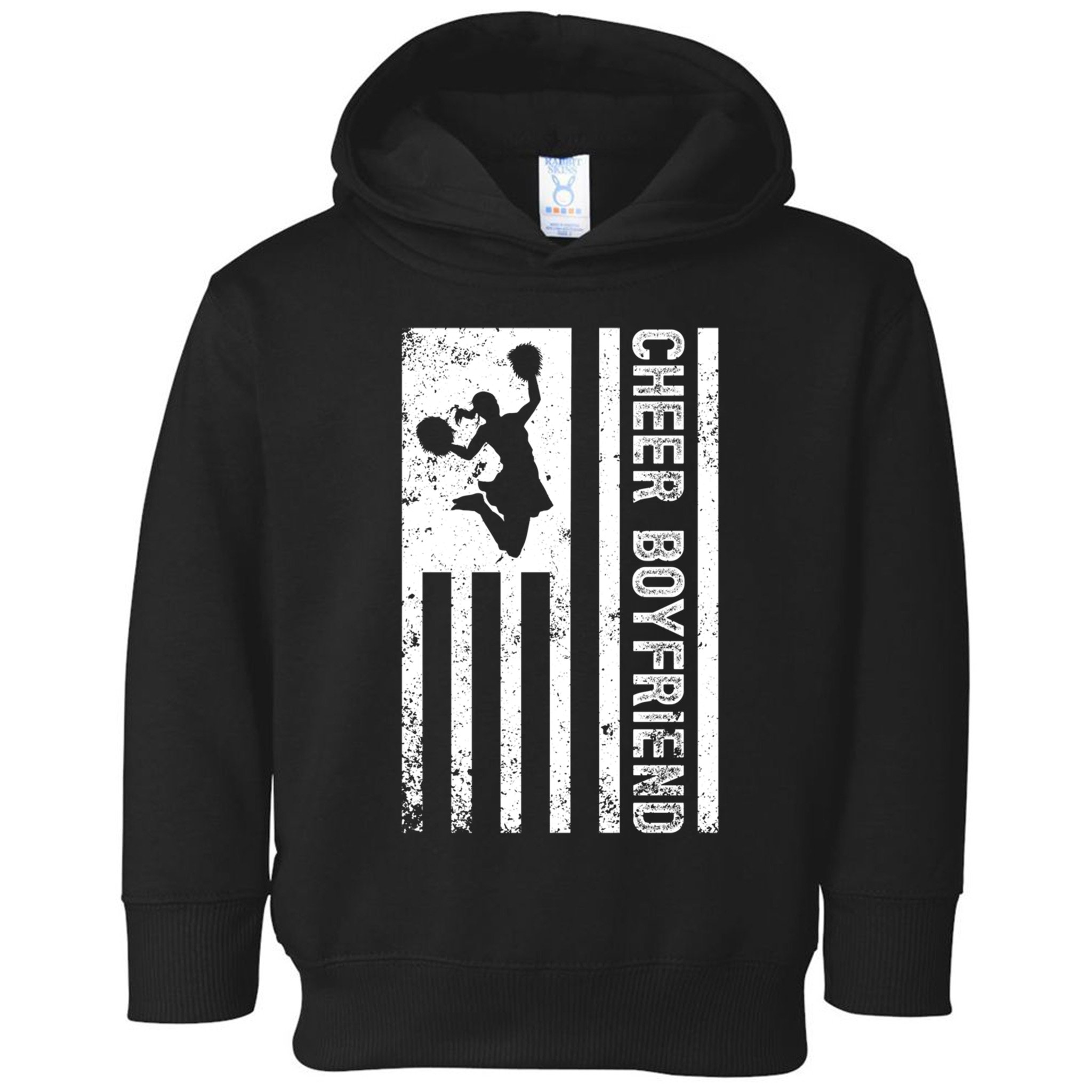 Cheer Boyfriend Us Flag Boyfriend Of A Cheerleader Boyfriend Gift Toddler Hoodie