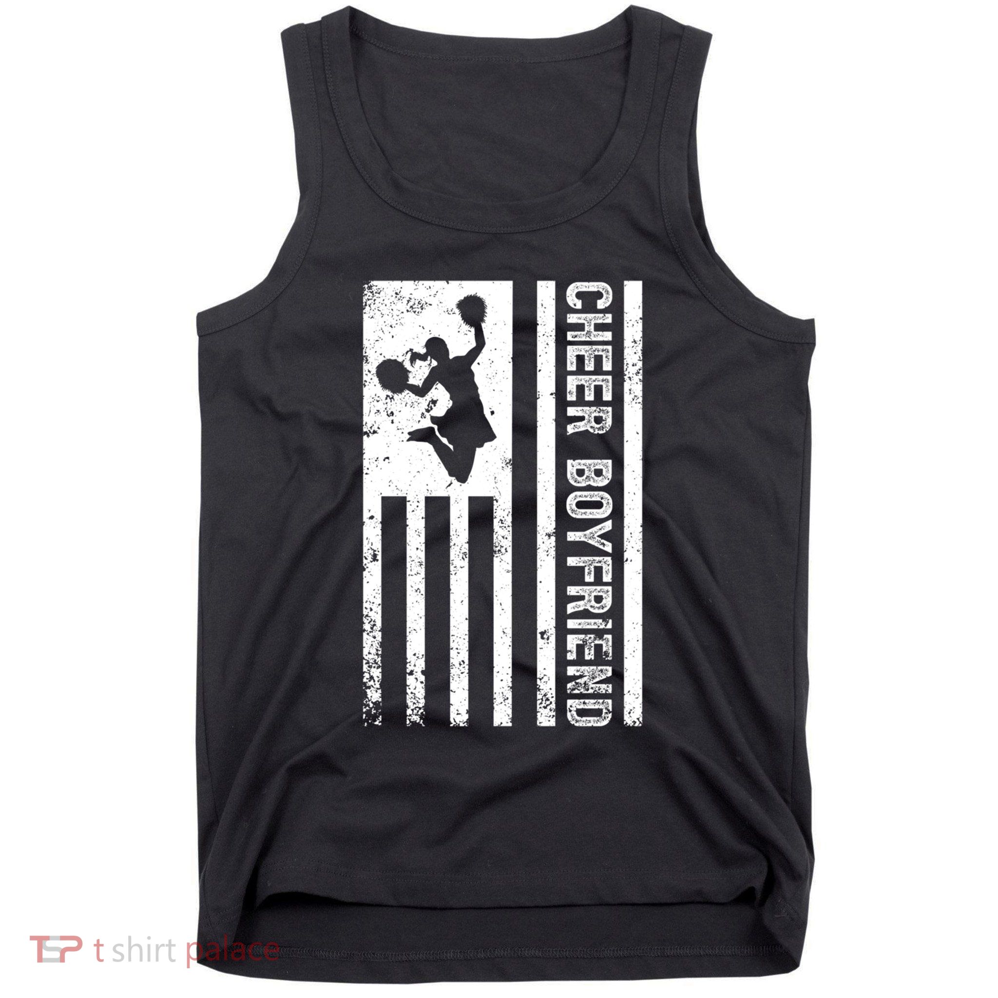 Cheer Boyfriend Us Flag Boyfriend Of A Cheerleader Boyfriend Gift Tank Top