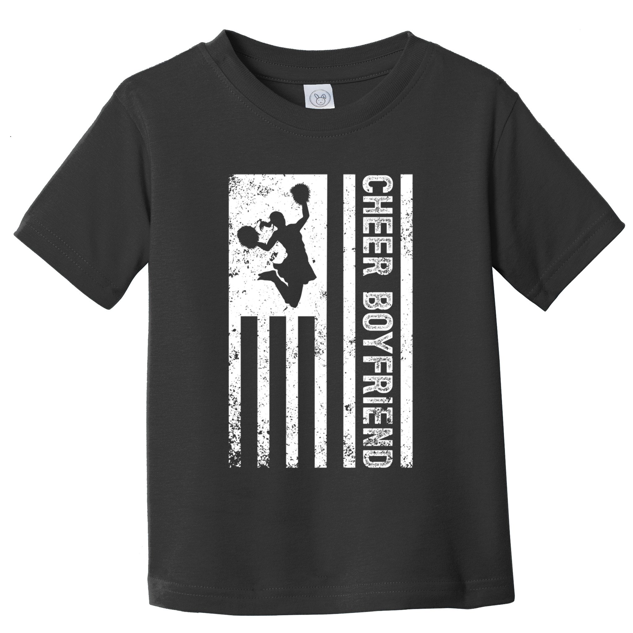 Cheer Boyfriend Us Flag Boyfriend Of A Cheerleader Boyfriend Gift Toddler T-Shirt