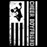 Cheer Boyfriend Us Flag Boyfriend Of A Cheerleader Boyfriend Gift Toddler T-Shirt