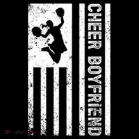 Cheer Boyfriend Us Flag Boyfriend Of A Cheerleader Boyfriend Gift Womens T-Shirt