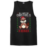 Christmas Beaver Ugly Xmas Sweater Christmas Beavers Lover PosiCharge Competitor Tank