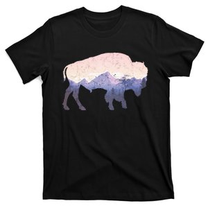 Cool Buffelo Used Look I Background Mountains T-Shirt