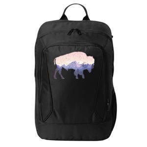 Cool Buffelo Used Look I Background Mountains City Backpack