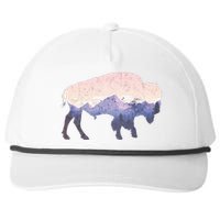 Cool Buffelo Used Look I Background Mountains Snapback Five-Panel Rope Hat