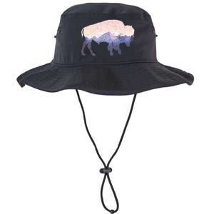 Cool Buffelo Used Look I Background Mountains Legacy Cool Fit Booney Bucket Hat