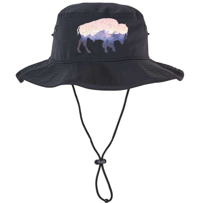 Cool Buffelo Used Look I Background Mountains Legacy Cool Fit Booney Bucket Hat