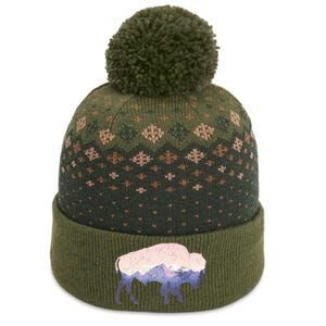 Cool Buffelo Used Look I Background Mountains The Baniff Cuffed Pom Beanie