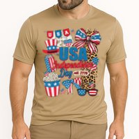 Coquette Bow USA 4th Of July American Flag Independence Day Cooling Performance Crew T-Shirt