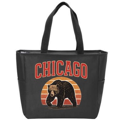 Chicago Bear Vintage Zip Tote Bag