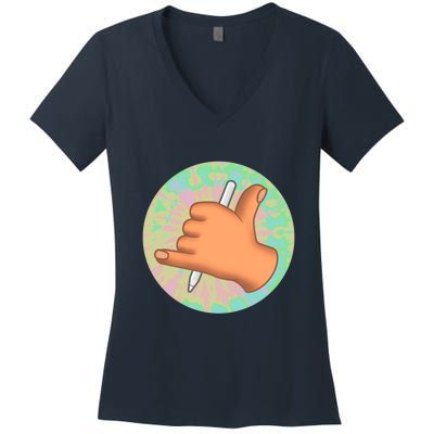 Crafted By Vin Icon Women's V-Neck T-Shirt