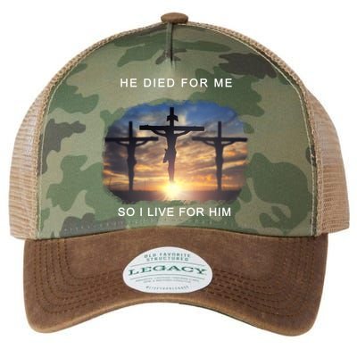 Christian Bible Verse Jesus Died For Me Legacy Tie Dye Trucker Hat