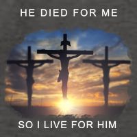 Christian Bible Verse Jesus Died For Me Vector Backpack