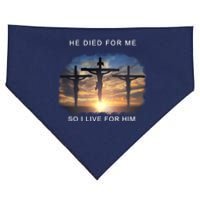 Christian Bible Verse Jesus Died For Me USA-Made Doggie Bandana