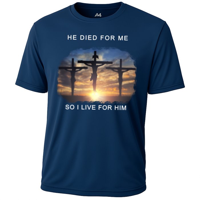 Christian Bible Verse Jesus Died For Me Cooling Performance Crew T-Shirt
