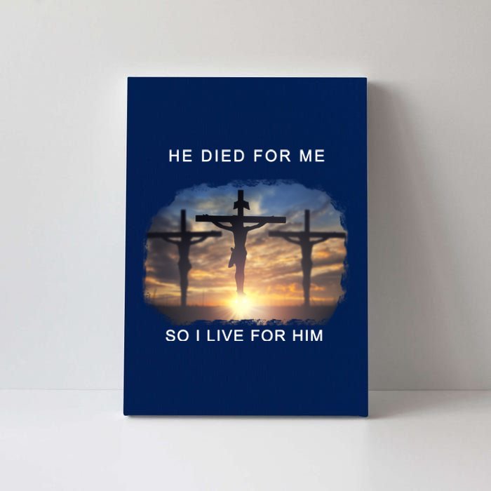 Christian Bible Verse Jesus Died For Me Canvas