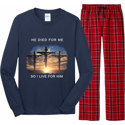 Christian Bible Verse Jesus Died For Me Long Sleeve Pajama Set