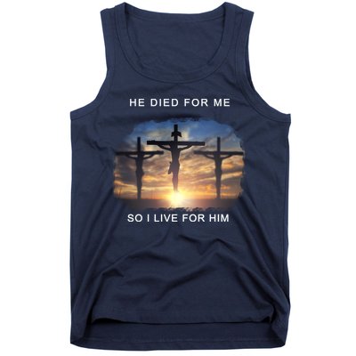 Christian Bible Verse Jesus Died For Me Tank Top
