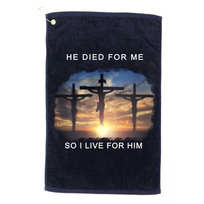 Christian Bible Verse Jesus Died For Me Golf Towel