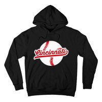 Cincinnati Baseball Vintage Ohio Pride Love City Red Hoodie