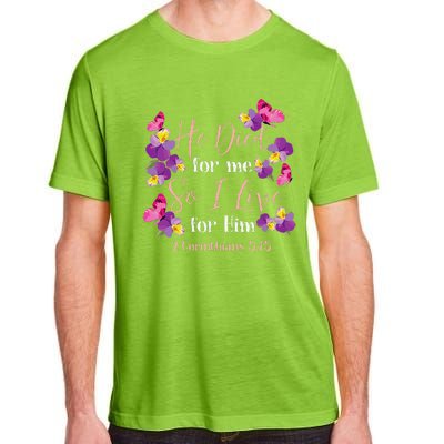 Christian Bible Verse 2 Corinthians 515 Flower Butterfly Adult ChromaSoft Performance T-Shirt