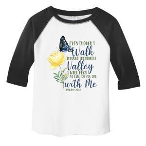 Christian Bible Verse Quote Butterfly Rose Flower Psalm 234 Toddler Fine Jersey T-Shirt